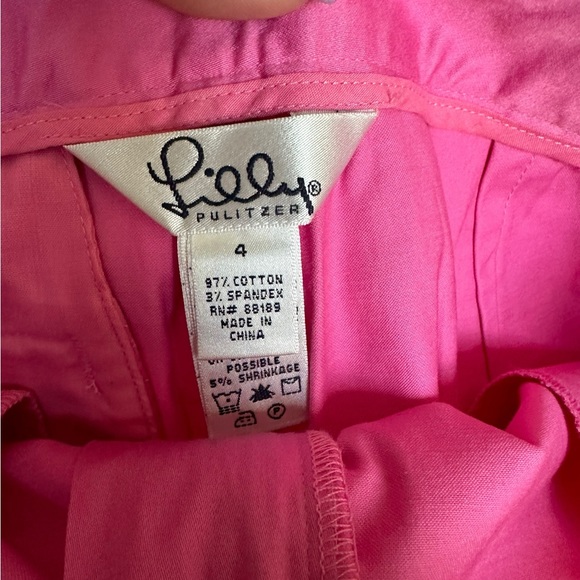 Lilly Pulitzer White Label NWT Par shorts in hibiscus pink. Size 4. Beautiful - Picture 3 of 11